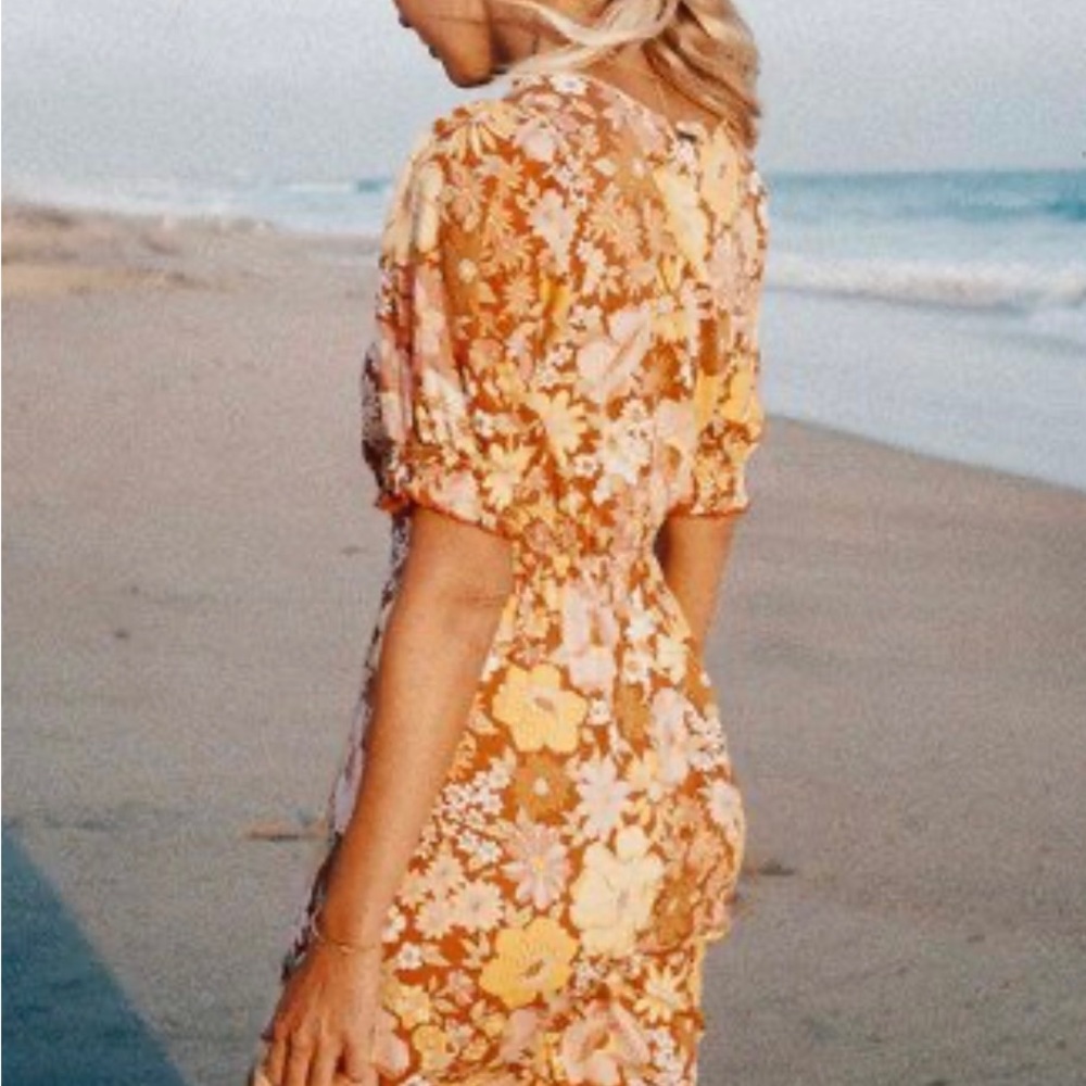 Retro blooms, Maxi dress, Cotton '70s vibes, Large, Size 12